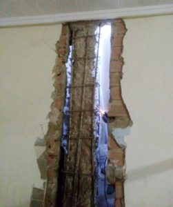 Reparación de pilares en edificio de Santa Pola