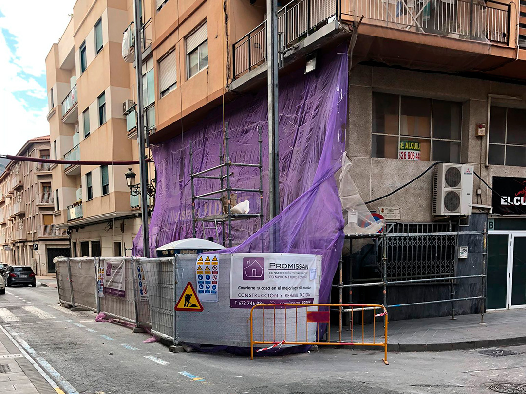 Rehabilitación de fachada en Elda Alicante